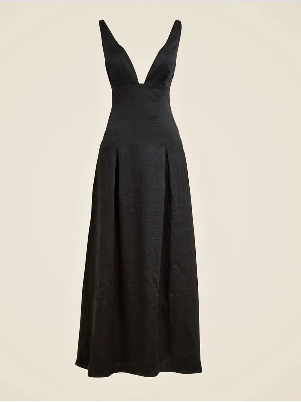 J.Crew Plunge Black Satin Dress Size 10 NWT